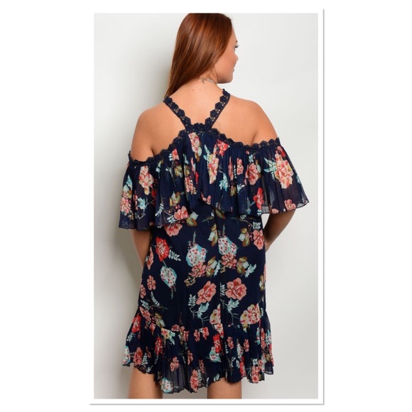 ❗️ONLY 1 LEFT❗️FLORAL OFF SHOULDER DRESS - Picture 2 of 4